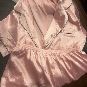 Silky Pink Pajama Set
